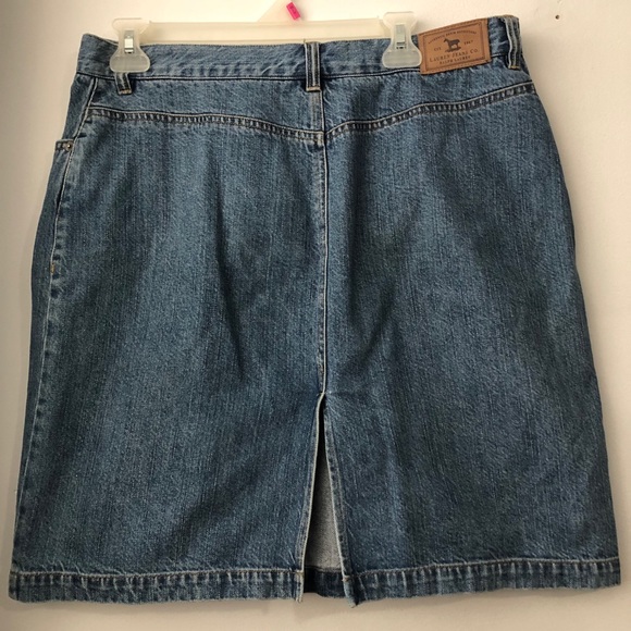 ralph lauren midi jean skirt - Picture 2 of 5